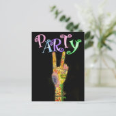 Invitation Carte Postale Peace and Party ! par SRF (Debout devant)
