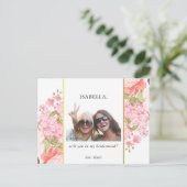 Invitation Carte Postale  | Peonies et hydrangées (Debout devant)