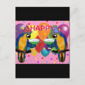 Invitation Carte Postale Perroquets (Devant)