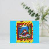 Invitation Carte Postale Perroquets (Debout devant)