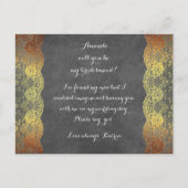 Invitation Carte Postale Personnalisé Rustique Serez-Vous Mon Billet D'Épou (Devant)