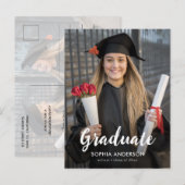 Invitation Carte Postale Personnalisé Simple Moderne Calligraphie Photo Gra (Devant / Derrière)