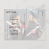 Invitation Carte Postale Personnalisé Simple Moderne Calligraphie Photo Gra (Dos)