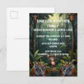 Invitation Carte Postale Personnaliser l'invitation du zoo Mariage (Devant / Derrière)
