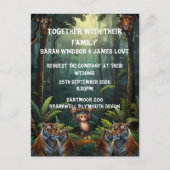 Invitation Carte Postale Personnaliser l'invitation du zoo Mariage (Devant)