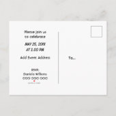 Invitation Carte Postale Petit chiot avec ballons - Anniversaire de enfant  (Dos)