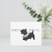 Invitation Carte Postale Petit Scottie Party (Debout devant)