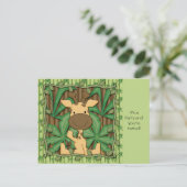 Invitation Carte Postale Petite Giraffe (Debout devant)