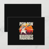 Invitation Carte Postale Pew Pew Madafakas Pew Pew Madafakas Chèvre (Devant / Derrière)