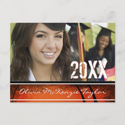 Invitation Carte Postale Photo Classe de Graduation Open House (Devant)