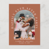 Invitation Carte Postale Photo d'arche élégante Réception de mariage en ter (Devant)