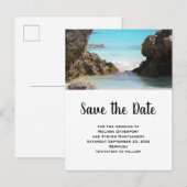 Invitation Carte Postale Photo de Bermuda Coast Tropical Sea Save Date (Devant / Derrière)