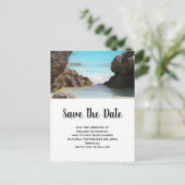 Invitation Carte Postale Photo de Bermuda Coast Tropical Sea Save Date (Debout devant)