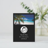 Invitation Carte Postale Photo de silhouette noire Dolphin (Debout devant)