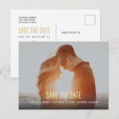 Invitation Carte Postale Photo de typographie moderne simple Save The Date (Devant / Derrière)
