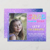 Invitation Carte Postale Photo d'études secondaires (Devant / Derrière)