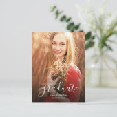 Invitation Carte Postale Photo du Parti Chic Graduation (Debout devant)