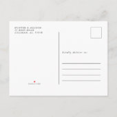 Invitation Carte Postale Photo Enregistrer la date (Dos)