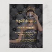 Invitation Carte Postale Photo fête d'anniversaire (Devant)