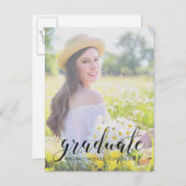 Invitation Carte Postale Photo Graduation Party (Devant / Derrière)