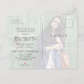 Invitation Carte Postale Photo Graduation Party Invitation. (Dos)