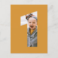 Photo minimaliste 1er anniversaire COULEUR PERSONN