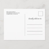 Invitation Carte Postale Photo moderne Black Gold Nursing Graduation (Dos)