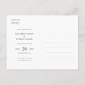 Invitation Carte Postale Photo moderne simple Enregistrer la date (Dos)