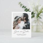 Invitation Carte Postale Photo moderne simple Enregistrer la date (Debout devant)