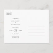 Invitation Carte Postale Photo moderne simple et élégante Enregistrer la da (Dos)