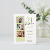Invitation Carte Postale Photo polaroïde tendance Anniversaire (Debout devant)