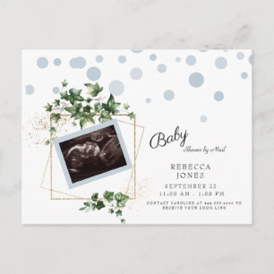 Invitation Carte Postale Photo Ultrasound Bientôt Baby shower par courrier 