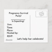 Invitation Carte Postale Picket et crème glacée, Fête de Grossesse (Dos)