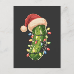 Invitation Carte Postale Pickle de Noël Pickle dans la lumière de Noël Pick