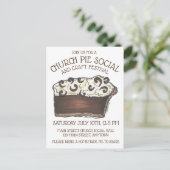 Invitation Carte Postale Pie Social Pi Day Party Dessert Bake Vente Slice (Debout devant)