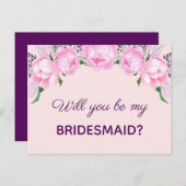 Invitation Carte Postale Pies roses |  (Devant / Derrière)