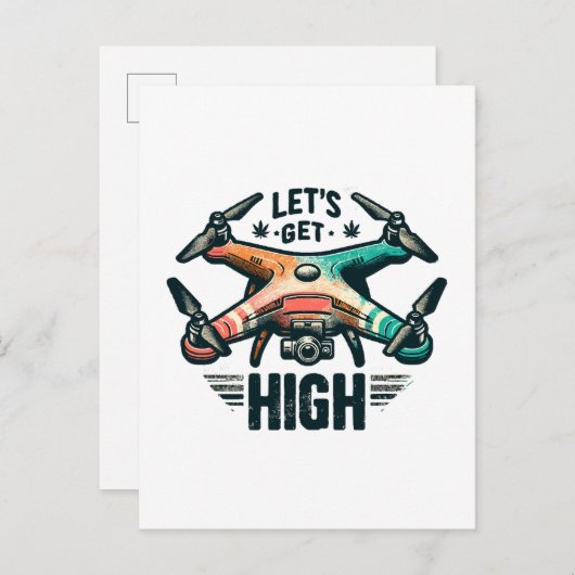 Invitation Carte Postale Pilote de drone (Devant / Derrière)