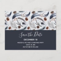 Pine Cones & Pine Needles Motif Enregistrer la dat