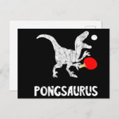 Invitation Carte Postale Ping Pong Dinosaures Pingpong Lecteur Dino Table D (Devant / Derrière)