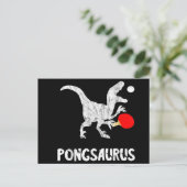 Invitation Carte Postale Ping Pong Dinosaures Pingpong Lecteur Dino Table D (Debout devant)