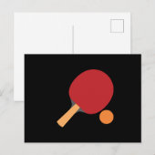 Invitation Carte Postale Ping Pong Paddles Drôle Table Tennis Sports Long (Devant / Derrière)