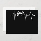 Invitation Carte Postale Ping Pong Table Tennis Heart beat pouls rate (Devant / Derrière)