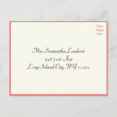 Invitation Carte Postale Pink Cherry Blossoms Party de mariage RSVP Post Ca (Dos)