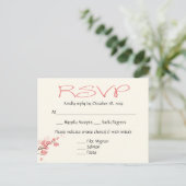 Invitation Carte Postale Pink Cherry Blossoms Party de mariage RSVP Post Ca (Debout devant)