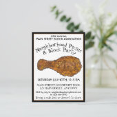 Invitation Carte Postale Pique-nique de poule poêlée Partie de l'ensemble d (Debout devant)