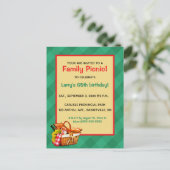 Invitation Carte Postale Pique-nique familial éditable Fête d'anniversaire (Debout devant)