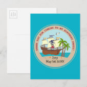 Invitation Carte Postale Pirate kid birthday (Devant / Derrière)