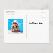 Invitation Carte Postale Piscine d'été moderne Piscine d'anniversaire (Dos)