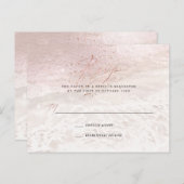 Invitation Carte Postale PixDezines Blush Calligraphie Côtière RSVP (Devant / Derrière)