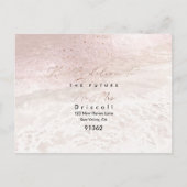 Invitation Carte Postale PixDezines Blush Calligraphie Côtière RSVP (Dos)